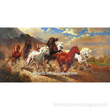 Hot sale eight running horses wall painting